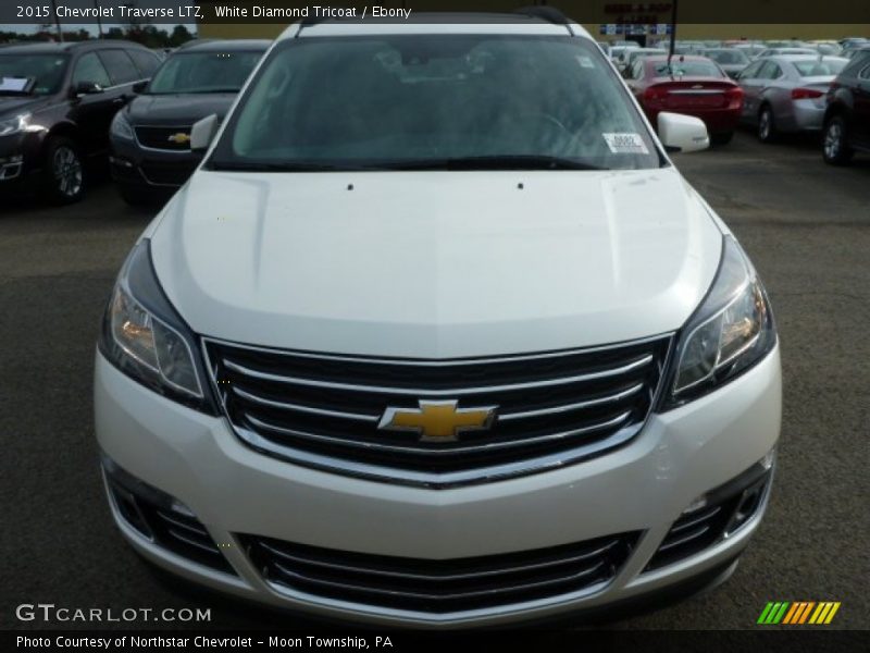 White Diamond Tricoat / Ebony 2015 Chevrolet Traverse LTZ
