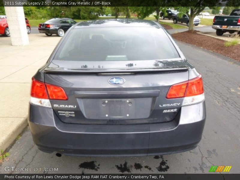 Graphite Gray Metallic / Off-Black 2011 Subaru Legacy 2.5i