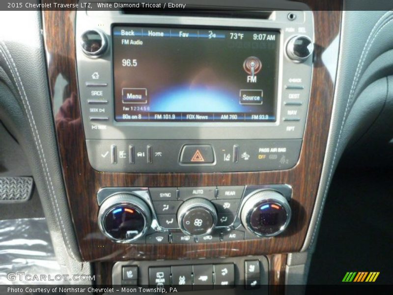 White Diamond Tricoat / Ebony 2015 Chevrolet Traverse LTZ