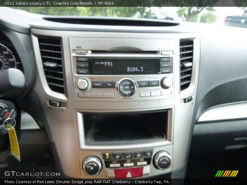 Graphite Gray Metallic / Off-Black 2011 Subaru Legacy 2.5i