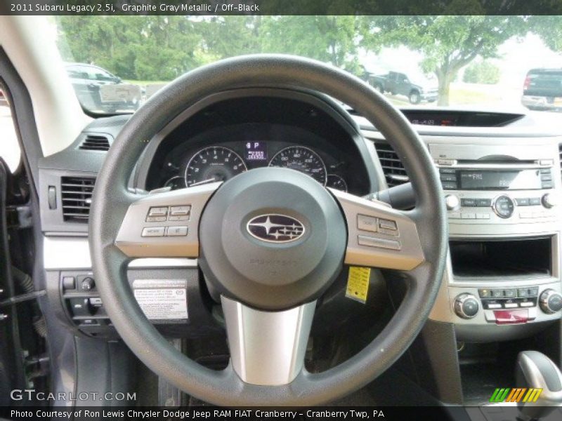 Graphite Gray Metallic / Off-Black 2011 Subaru Legacy 2.5i