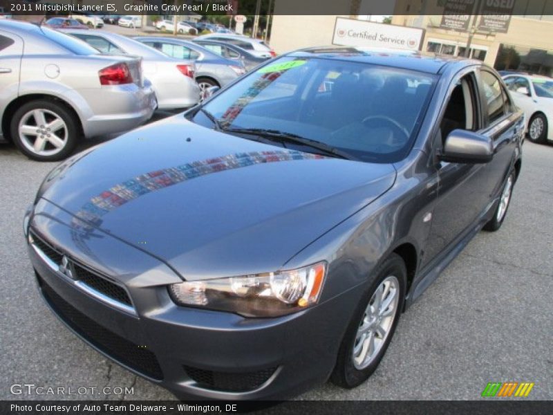 Graphite Gray Pearl / Black 2011 Mitsubishi Lancer ES