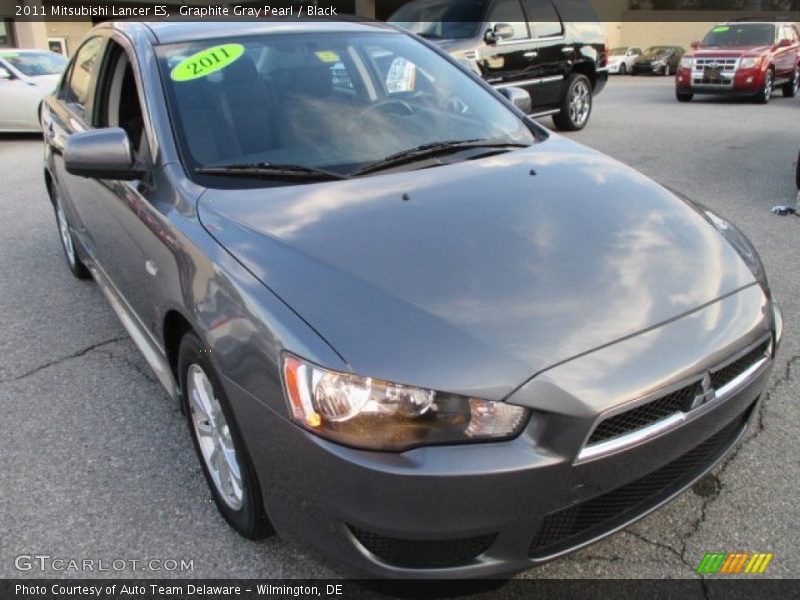 Graphite Gray Pearl / Black 2011 Mitsubishi Lancer ES