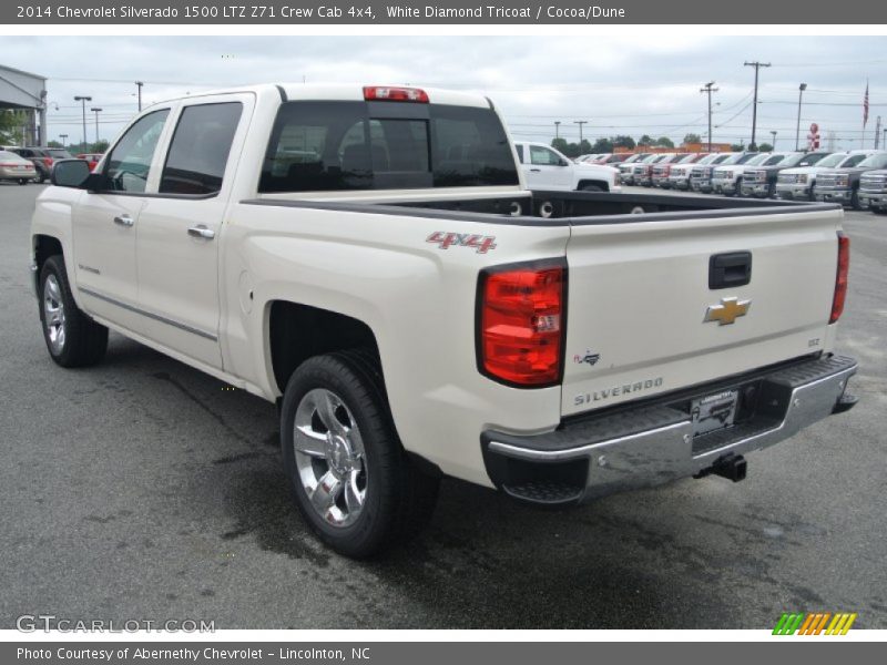 White Diamond Tricoat / Cocoa/Dune 2014 Chevrolet Silverado 1500 LTZ Z71 Crew Cab 4x4