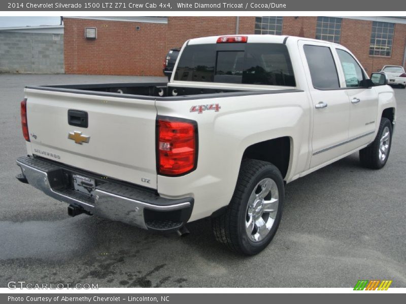 White Diamond Tricoat / Cocoa/Dune 2014 Chevrolet Silverado 1500 LTZ Z71 Crew Cab 4x4