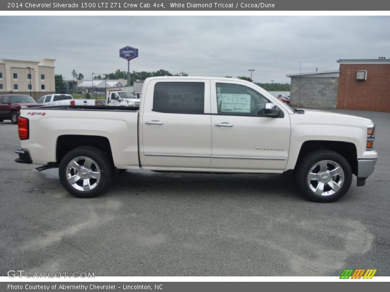 White Diamond Tricoat / Cocoa/Dune 2014 Chevrolet Silverado 1500 LTZ Z71 Crew Cab 4x4