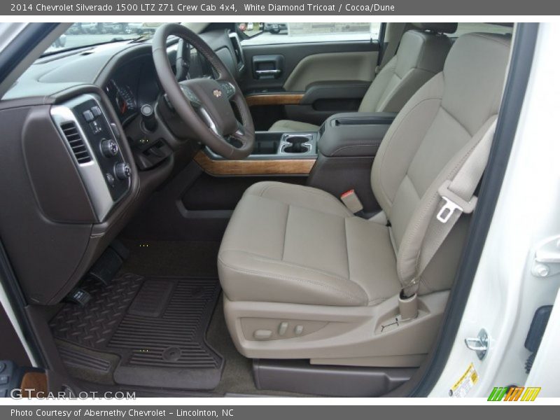 White Diamond Tricoat / Cocoa/Dune 2014 Chevrolet Silverado 1500 LTZ Z71 Crew Cab 4x4