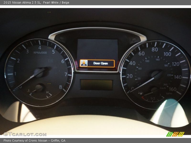 Pearl White / Beige 2015 Nissan Altima 2.5 SL