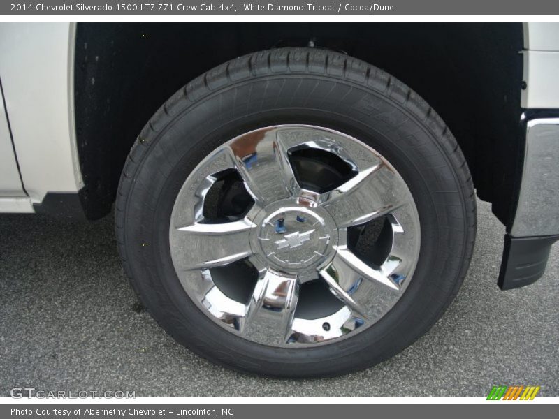 White Diamond Tricoat / Cocoa/Dune 2014 Chevrolet Silverado 1500 LTZ Z71 Crew Cab 4x4