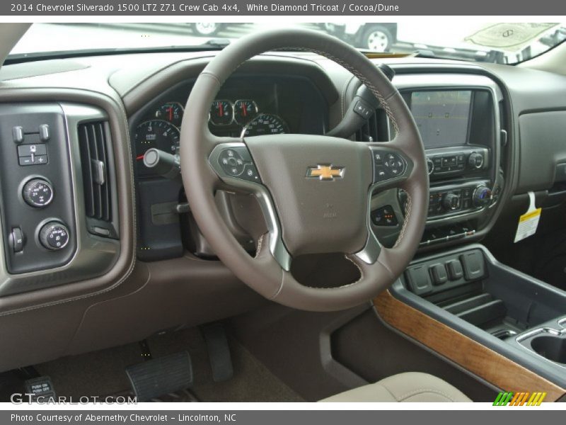 White Diamond Tricoat / Cocoa/Dune 2014 Chevrolet Silverado 1500 LTZ Z71 Crew Cab 4x4