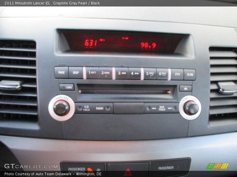Graphite Gray Pearl / Black 2011 Mitsubishi Lancer ES