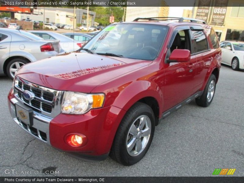 Sangria Red Metallic / Charcoal Black 2011 Ford Escape Limited V6 4WD