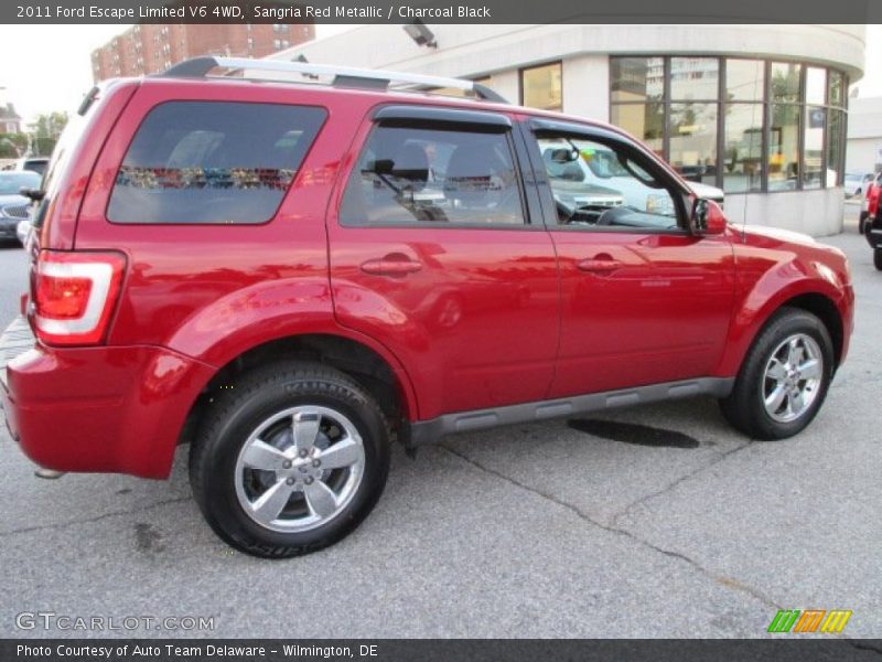 Sangria Red Metallic / Charcoal Black 2011 Ford Escape Limited V6 4WD