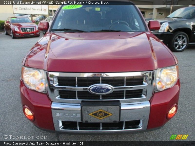Sangria Red Metallic / Charcoal Black 2011 Ford Escape Limited V6 4WD