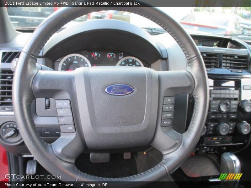 Sangria Red Metallic / Charcoal Black 2011 Ford Escape Limited V6 4WD