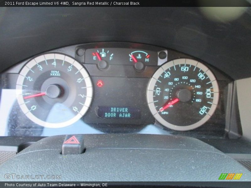 Sangria Red Metallic / Charcoal Black 2011 Ford Escape Limited V6 4WD