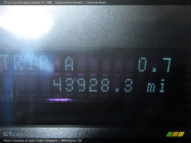 Sangria Red Metallic / Charcoal Black 2011 Ford Escape Limited V6 4WD