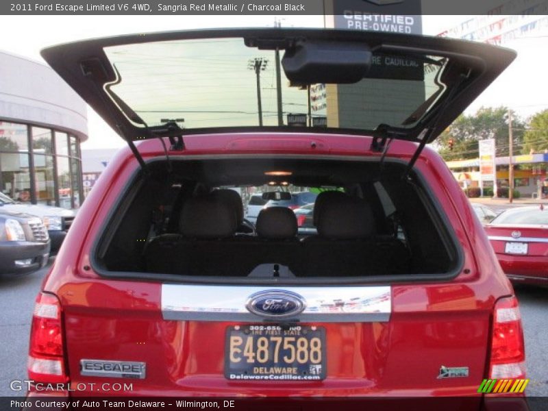 Sangria Red Metallic / Charcoal Black 2011 Ford Escape Limited V6 4WD