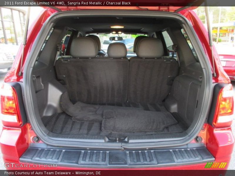 Sangria Red Metallic / Charcoal Black 2011 Ford Escape Limited V6 4WD