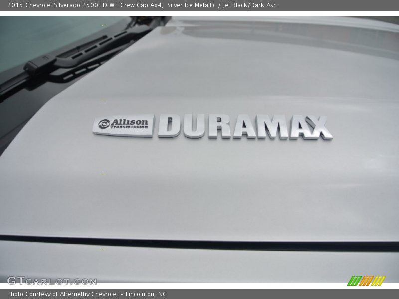 Silver Ice Metallic / Jet Black/Dark Ash 2015 Chevrolet Silverado 2500HD WT Crew Cab 4x4