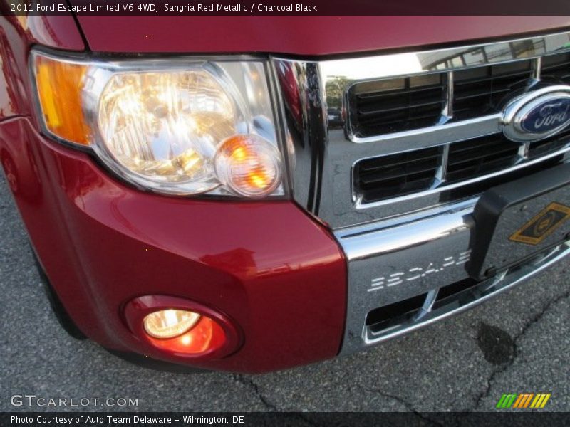 Sangria Red Metallic / Charcoal Black 2011 Ford Escape Limited V6 4WD