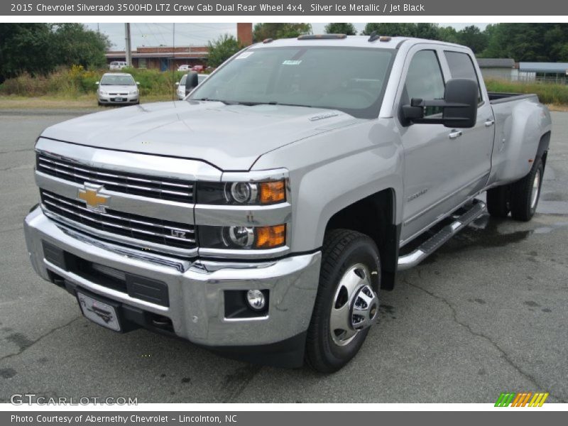 Silver Ice Metallic / Jet Black 2015 Chevrolet Silverado 3500HD LTZ Crew Cab Dual Rear Wheel 4x4