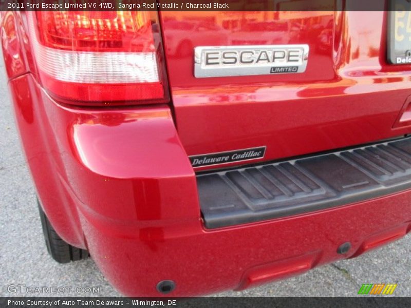 Sangria Red Metallic / Charcoal Black 2011 Ford Escape Limited V6 4WD