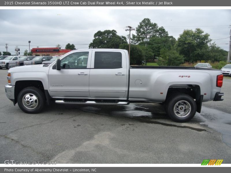Silver Ice Metallic / Jet Black 2015 Chevrolet Silverado 3500HD LTZ Crew Cab Dual Rear Wheel 4x4
