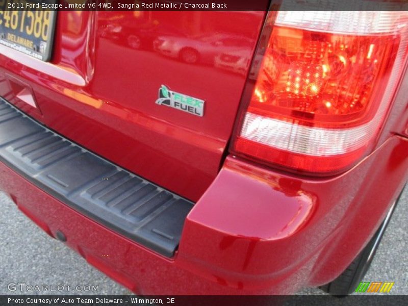 Sangria Red Metallic / Charcoal Black 2011 Ford Escape Limited V6 4WD