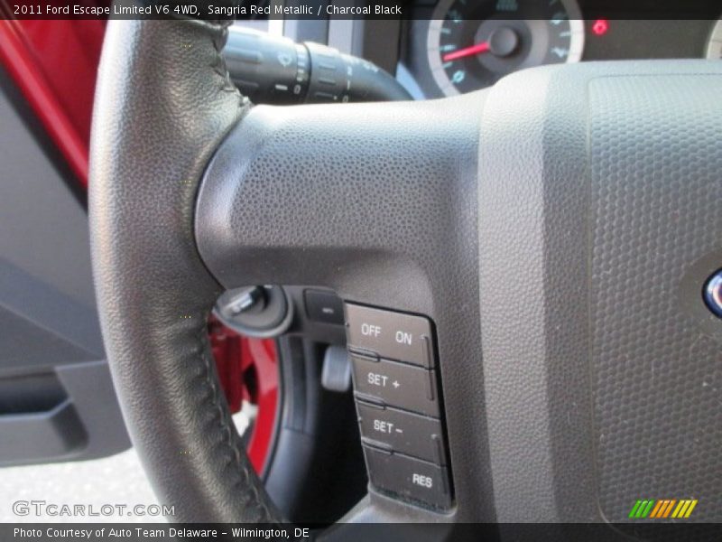 Sangria Red Metallic / Charcoal Black 2011 Ford Escape Limited V6 4WD