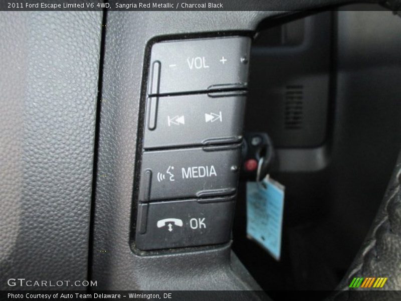 Sangria Red Metallic / Charcoal Black 2011 Ford Escape Limited V6 4WD