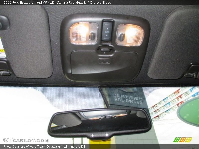 Sangria Red Metallic / Charcoal Black 2011 Ford Escape Limited V6 4WD