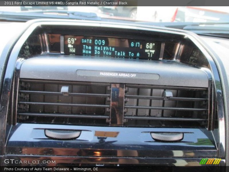 Sangria Red Metallic / Charcoal Black 2011 Ford Escape Limited V6 4WD