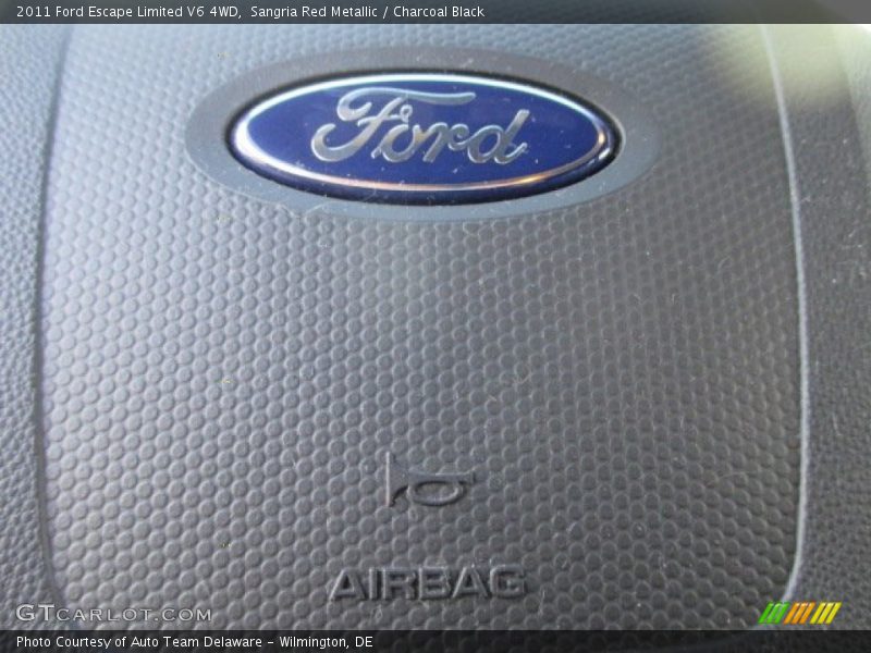 Sangria Red Metallic / Charcoal Black 2011 Ford Escape Limited V6 4WD