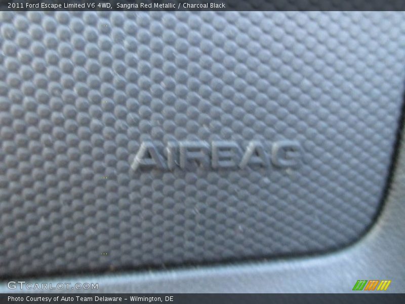 Sangria Red Metallic / Charcoal Black 2011 Ford Escape Limited V6 4WD