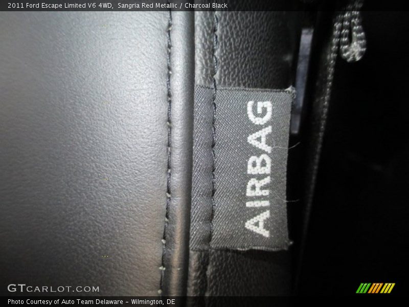 Sangria Red Metallic / Charcoal Black 2011 Ford Escape Limited V6 4WD