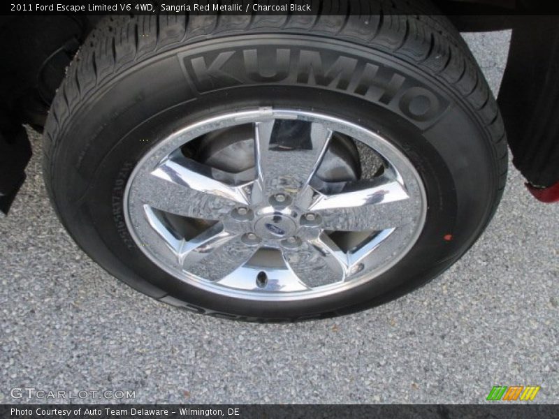 Sangria Red Metallic / Charcoal Black 2011 Ford Escape Limited V6 4WD