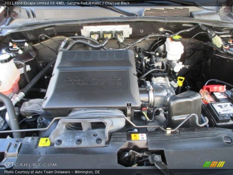 Sangria Red Metallic / Charcoal Black 2011 Ford Escape Limited V6 4WD