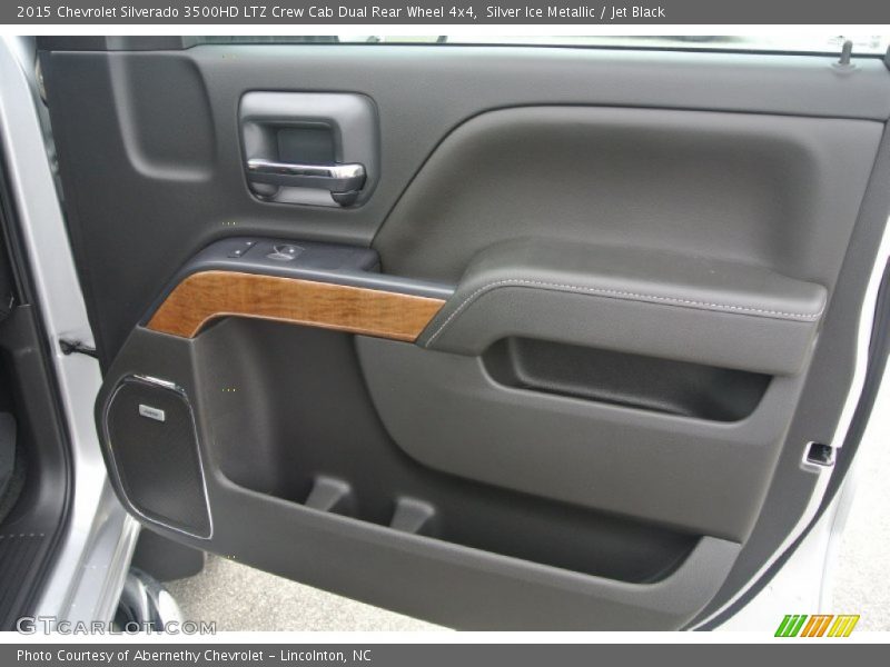 Silver Ice Metallic / Jet Black 2015 Chevrolet Silverado 3500HD LTZ Crew Cab Dual Rear Wheel 4x4