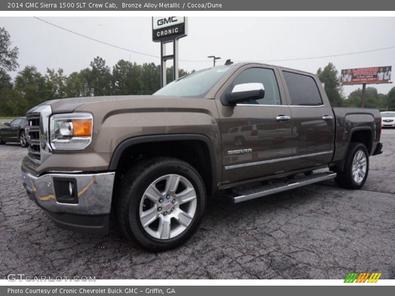 Bronze Alloy Metallic / Cocoa/Dune 2014 GMC Sierra 1500 SLT Crew Cab