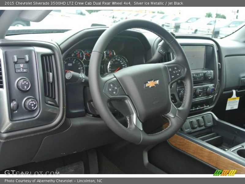 Silver Ice Metallic / Jet Black 2015 Chevrolet Silverado 3500HD LTZ Crew Cab Dual Rear Wheel 4x4