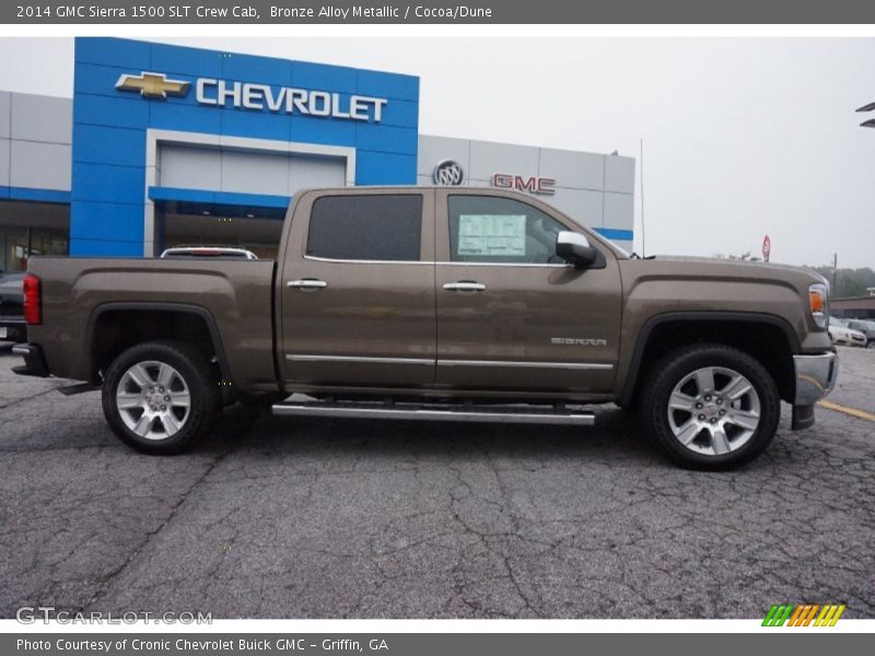 Bronze Alloy Metallic / Cocoa/Dune 2014 GMC Sierra 1500 SLT Crew Cab