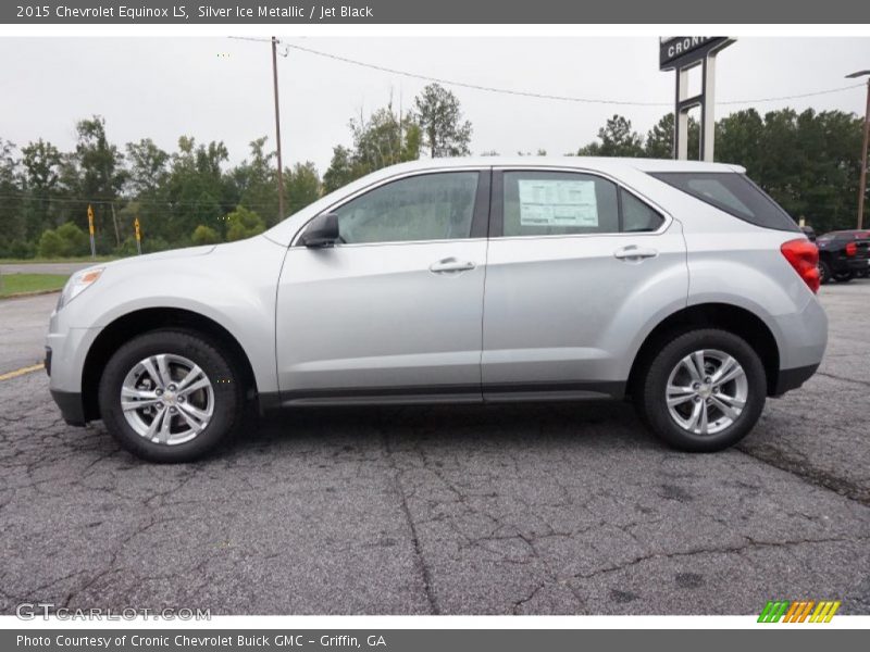 Silver Ice Metallic / Jet Black 2015 Chevrolet Equinox LS