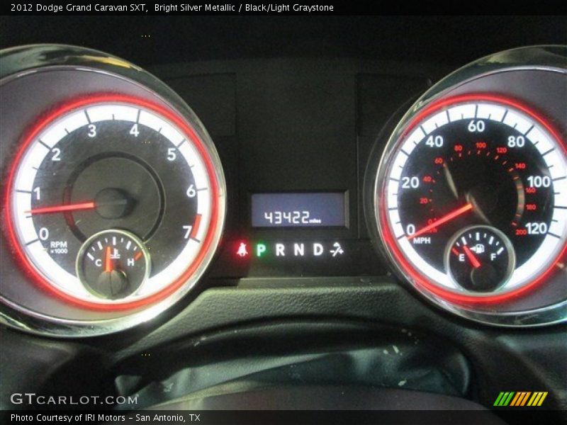 Bright Silver Metallic / Black/Light Graystone 2012 Dodge Grand Caravan SXT