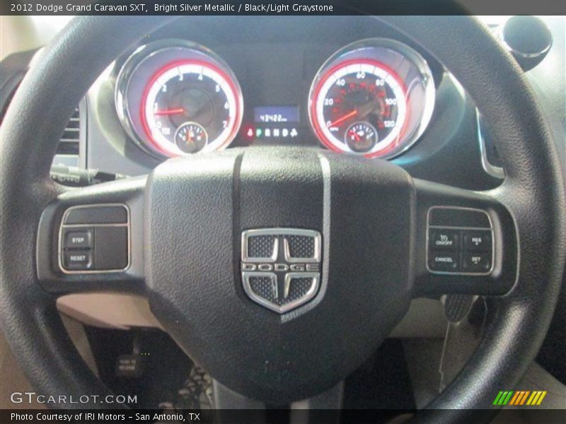 Bright Silver Metallic / Black/Light Graystone 2012 Dodge Grand Caravan SXT