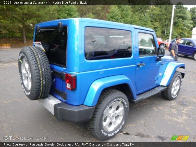 Hydro Blue Pearl / Black 2015 Jeep Wrangler Sahara 4x4