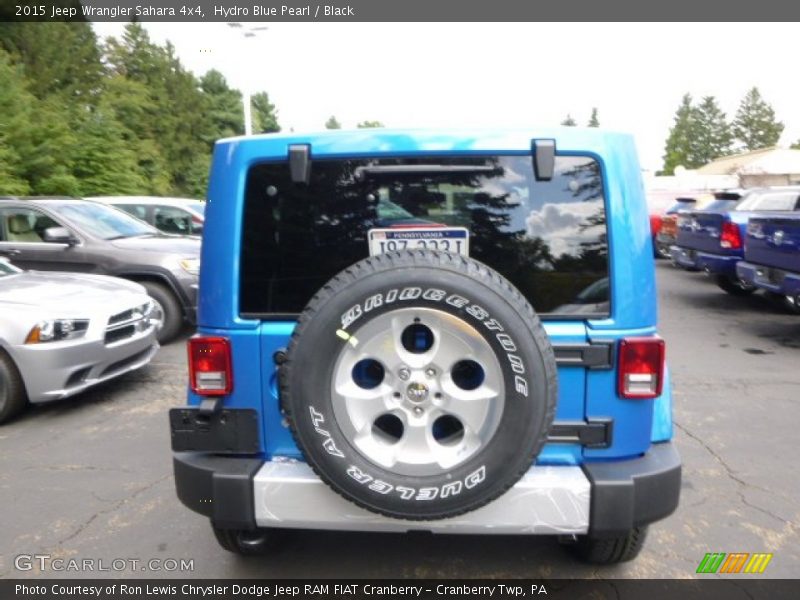 Hydro Blue Pearl / Black 2015 Jeep Wrangler Sahara 4x4