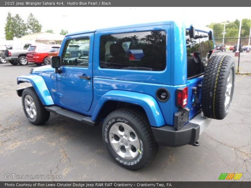 Hydro Blue Pearl / Black 2015 Jeep Wrangler Sahara 4x4