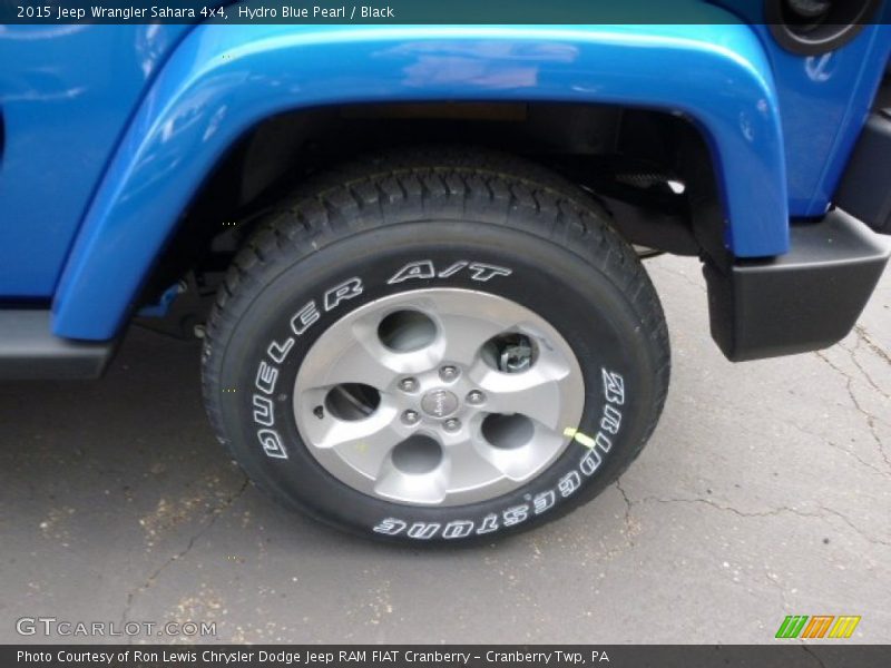 Hydro Blue Pearl / Black 2015 Jeep Wrangler Sahara 4x4