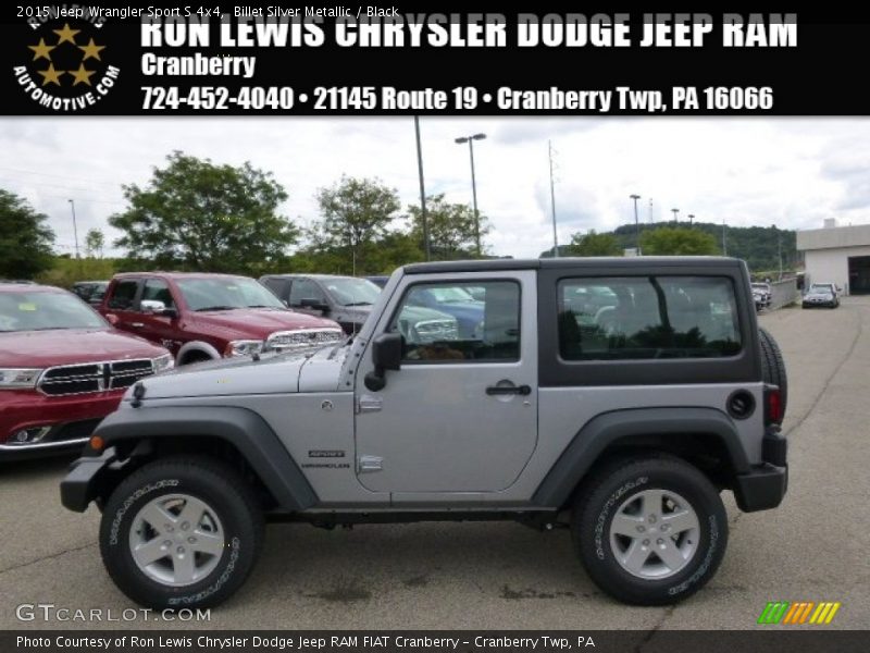 Billet Silver Metallic / Black 2015 Jeep Wrangler Sport S 4x4